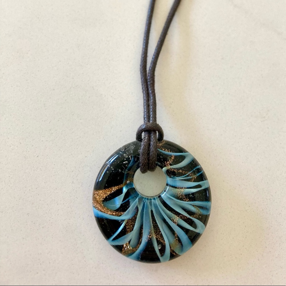 Glass charm necklace